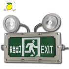 Explosion Proof LED Emergency Lighting Fire Exit Signs With Twin Spotlight
