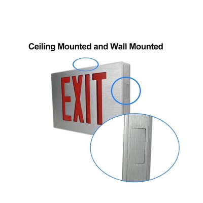 Aluminum Double Sides Red Emergency Exit Signs Light