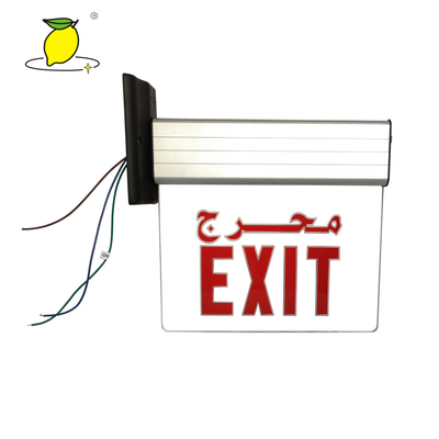 Rechargeable Exit Sign Light Fixture , Thermoplastic LED Emergency Exit Lamp