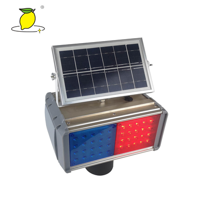 High Brightness Solar Barricade Warning Light Rechargeable For City Road