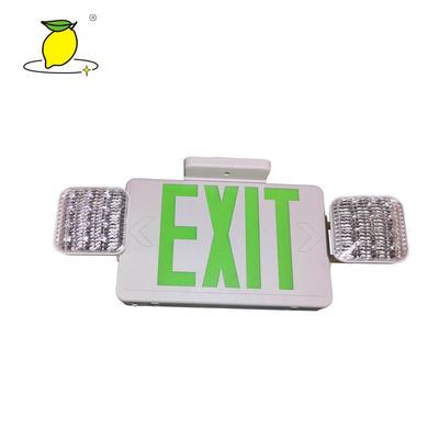 ABS Housing Rechargeable Twin Spot Emergency Light Fire Exit Sign Combo