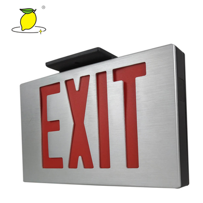 Brush Silver Aluminum LED Emergency 3.8W Fire Exit Sign Lights