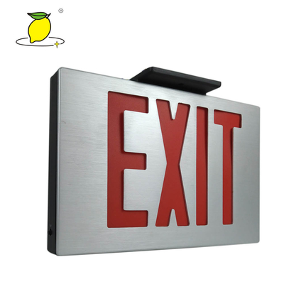 Brush Silver Aluminum LED Emergency 3.8W Fire Exit Sign Lights