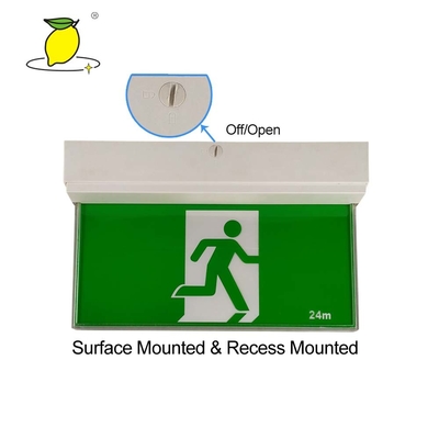 24m Surface Recess Mounted Emergency LED Exit Sign Light